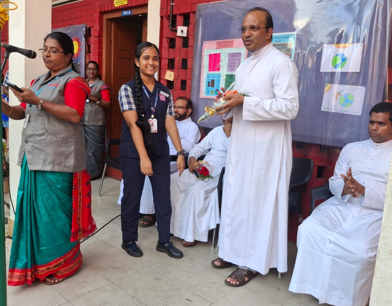 Our new respected Manager, Rev. Fr.Siby Puthenparambil, and Principal, Rev. Fr.Hormis Marottikudy, are formally assuming charge of the school today. A hearty welcome to both.