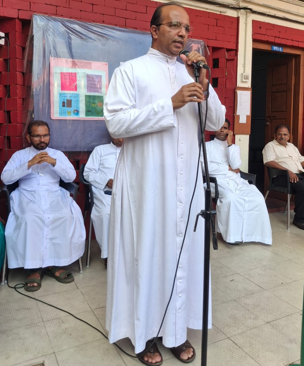 Our new respected Manager, Rev. Fr.Siby Puthenparambil, and Principal, Rev. Fr.Hormis Marottikudy, are formally assuming charge of the school today. A hearty welcome to both.