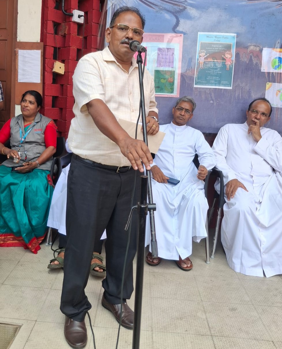 Our new respected Manager, Rev. Fr.Siby Puthenparambil, and Principal, Rev. Fr.Hormis Marottikudy, are formally assuming charge of the school today. A hearty welcome to both.